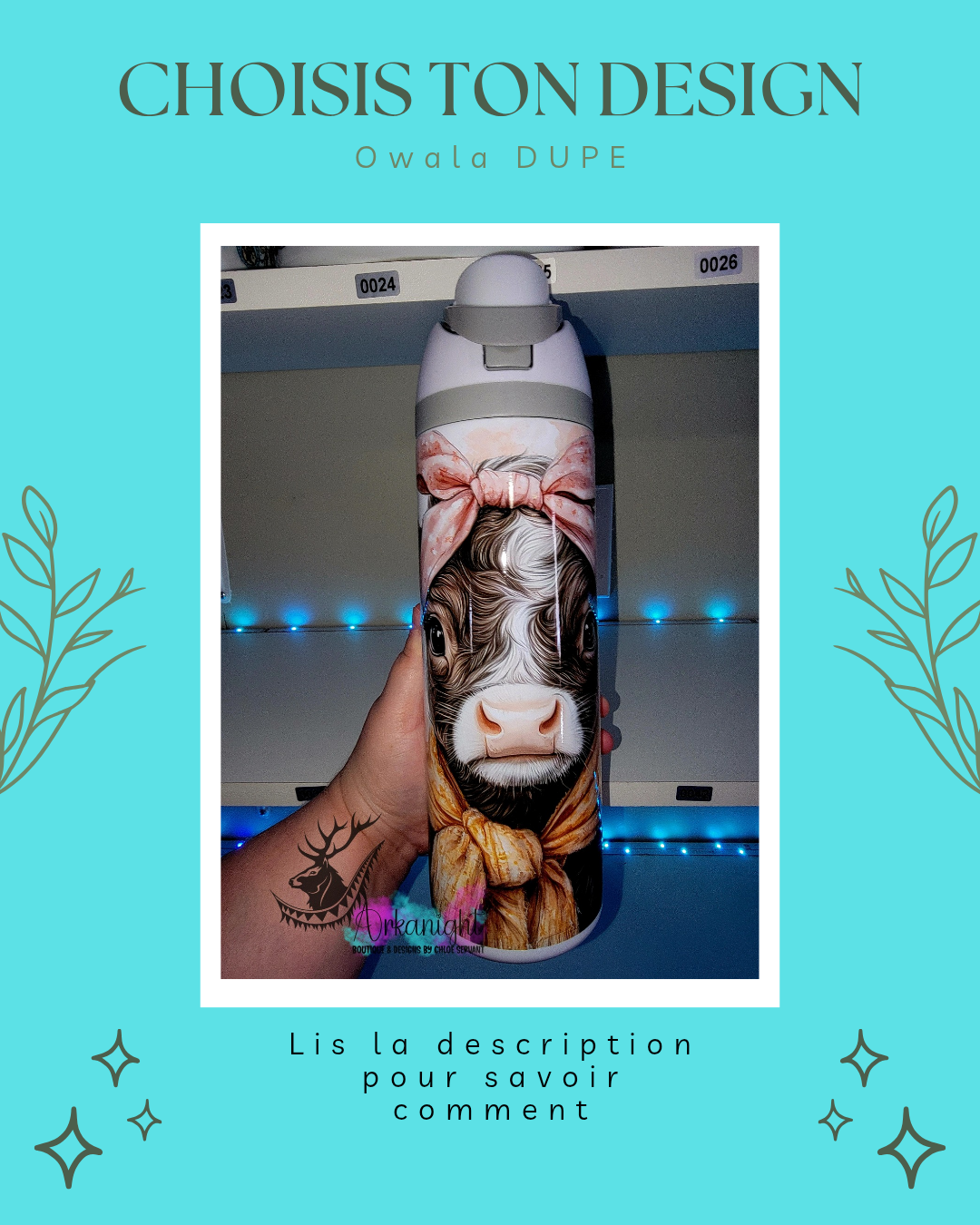Owala DUPE 22 oz sur commande - Choisis ton design dans la section numériques 20 oz