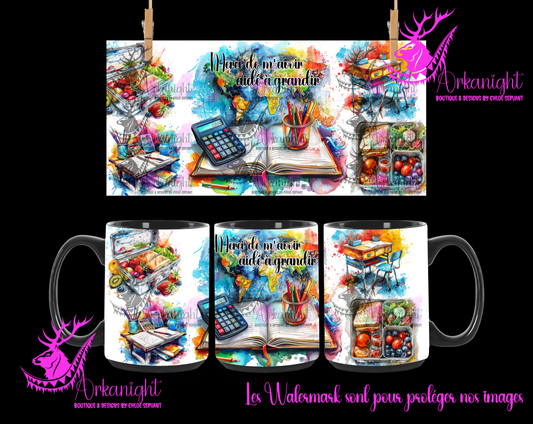 Tasse en céramique sur commande - Merci de m'aider à grandir