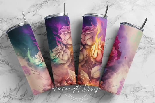 Gourde - Roses in fire