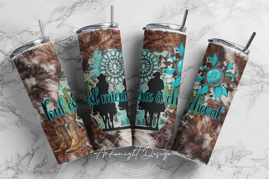 Gourde - Tout est mieux à cheval