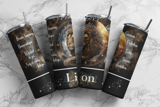 Gourde - Lion - Français - Noir