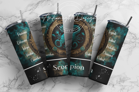 Gourde - Scorpion - Français - Noir