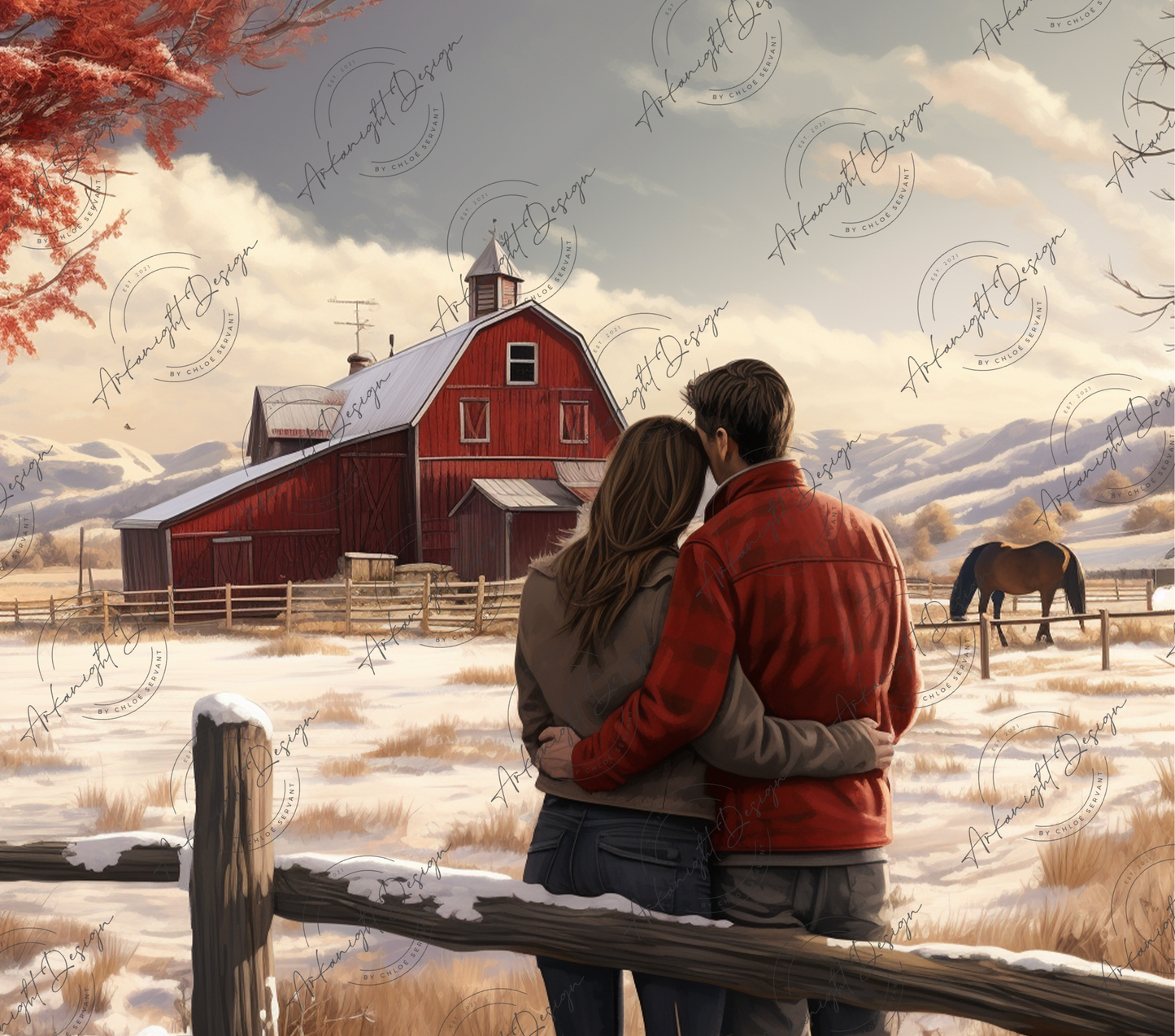 Winter Ranch couple - 04