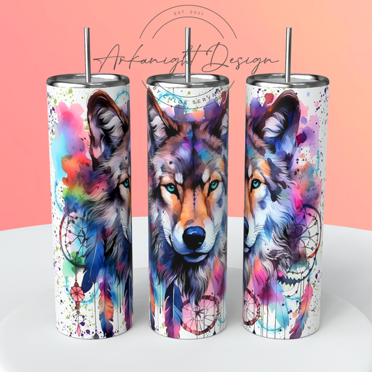 Boho Wolf Watercolor