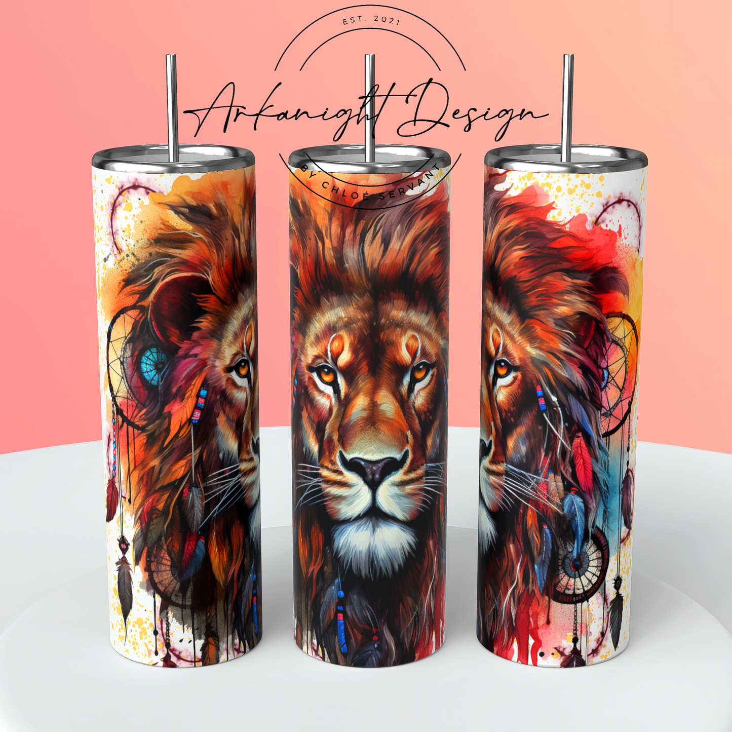 Gourde - Watercolor Boho Lion King