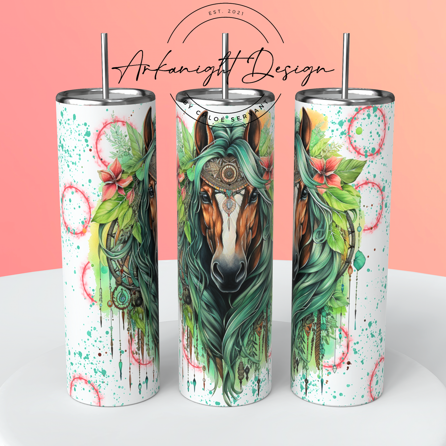 Gourde - Watercolor Boho Horse