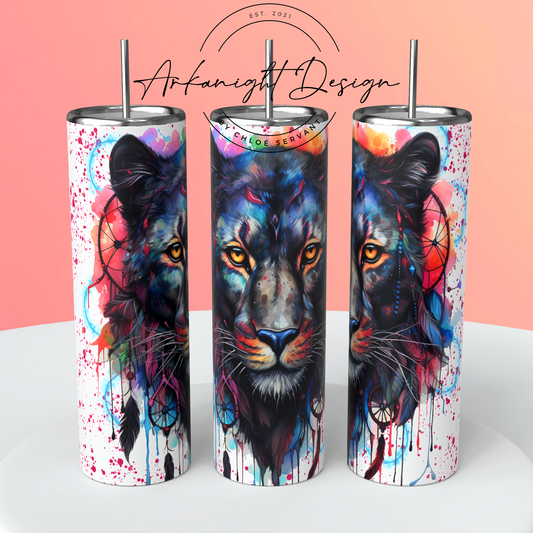 Gourde - Watercolor Boho Black Panther