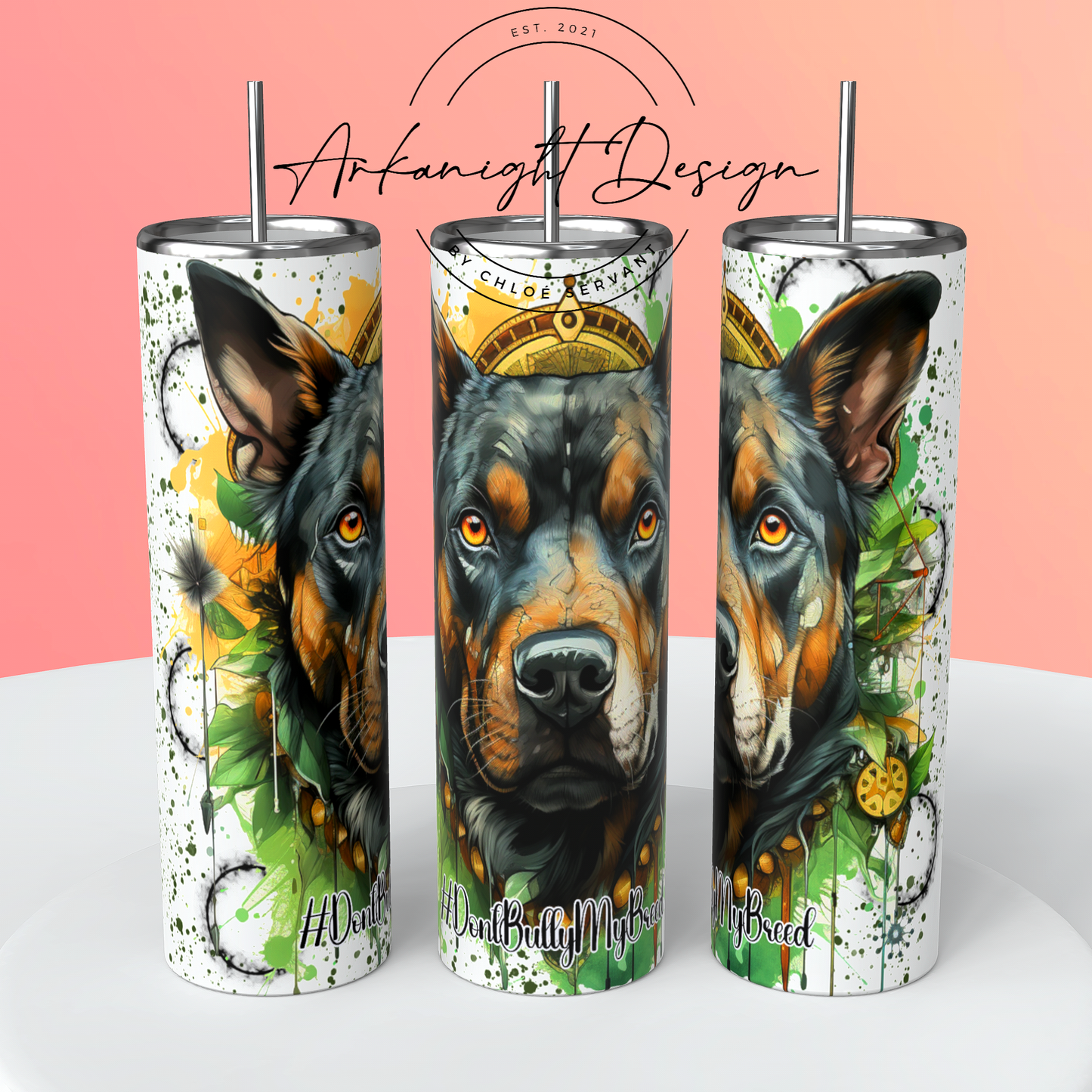 Gourde - #DontBullyMyBreed-Black & Tan