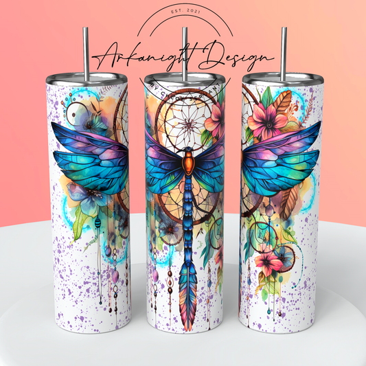 Watercolor Boho Dragonfly