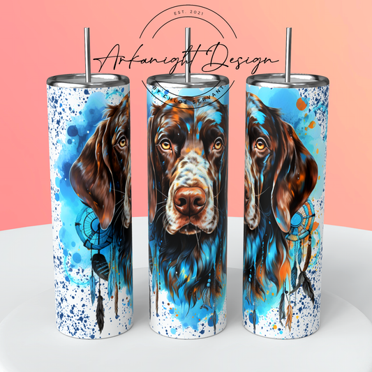 Gourde sur commande - Watercolor Boho Braque Allemand