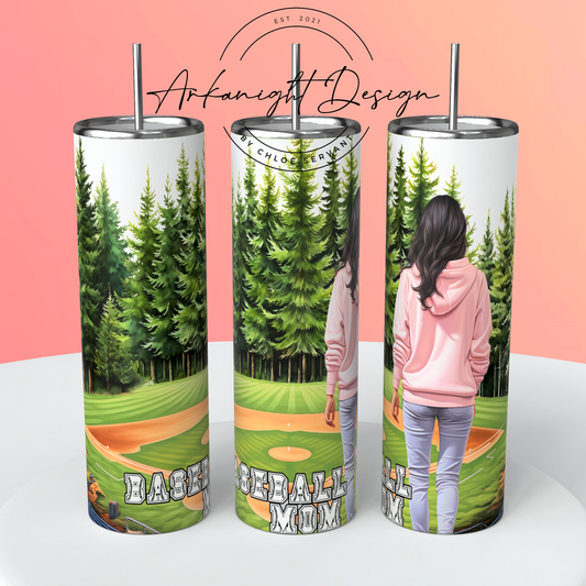 Gourde sur commande - Baseball Mom Noir