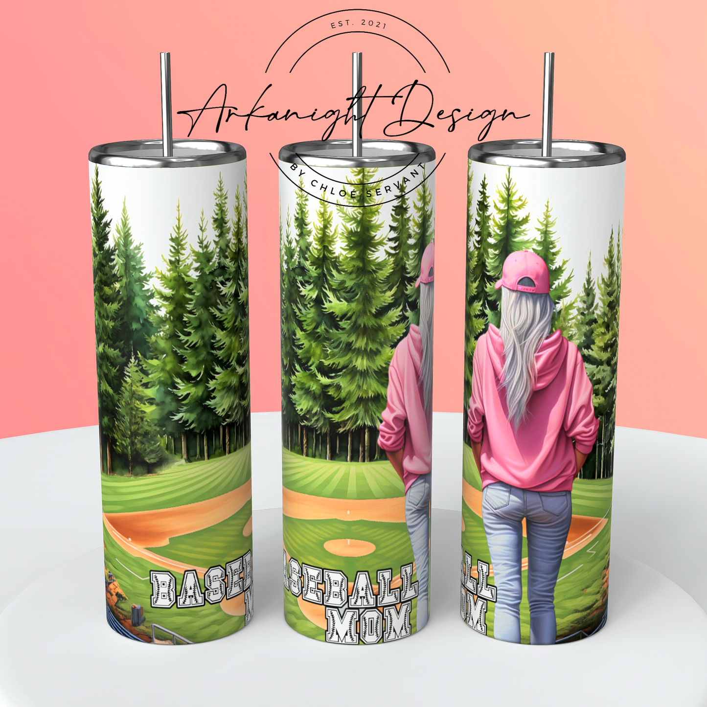 Gourde sur commande - Baseball Mom Blonde