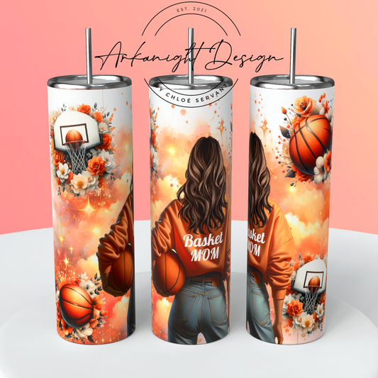 Gourde sur commande - Basket Mom - Cheveux Brun