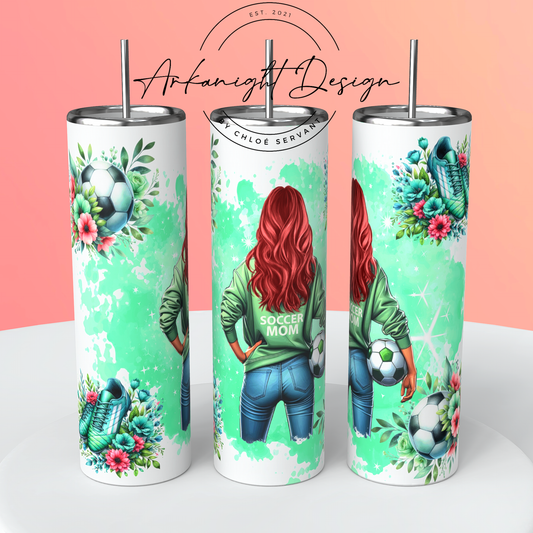 Gourde sur commande - Soccer Mom - Cheveux Roux