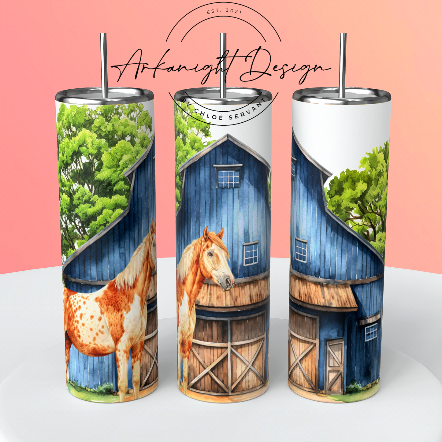 Gourde sur commande - Horse & Blue Barn