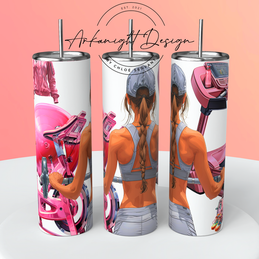Gourde sur commande - Gym Girl - Brune / Châtain
