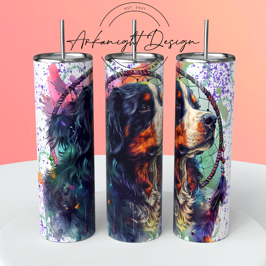 Gourde sur commande - Watercolor Boho Bernese Mountain