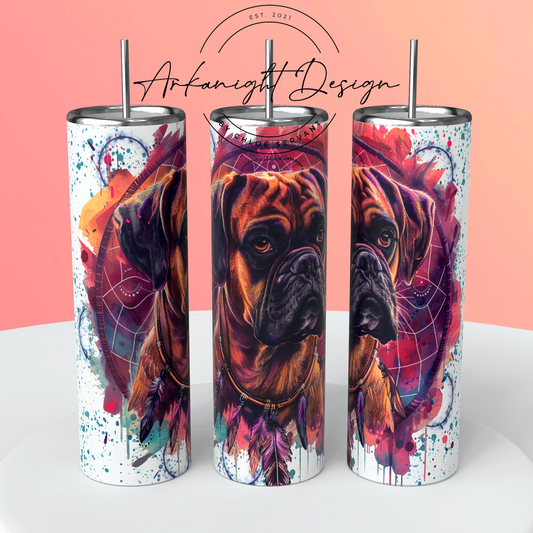 Gourde sur commande - Watercolor Boho Boxer