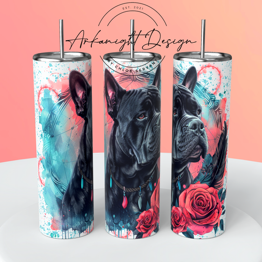 0020 -Gourde - Watercolor Boho Cane Corso