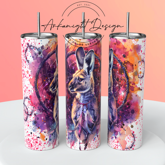 0056 - Gourde - Watercolor Boho Kangaroo