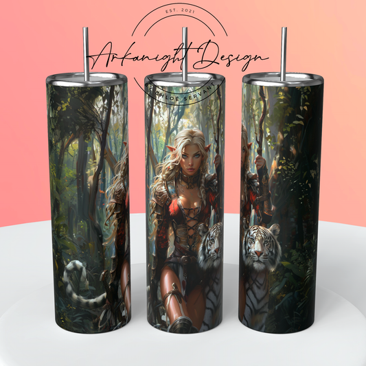 Gourde sur commande - Night Elf & Tiger