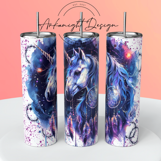 Gourde sur commande - Watercolor Boho Cosmic Unicorn