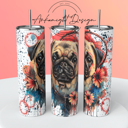 Numérique -  Watercolor Boho Pug