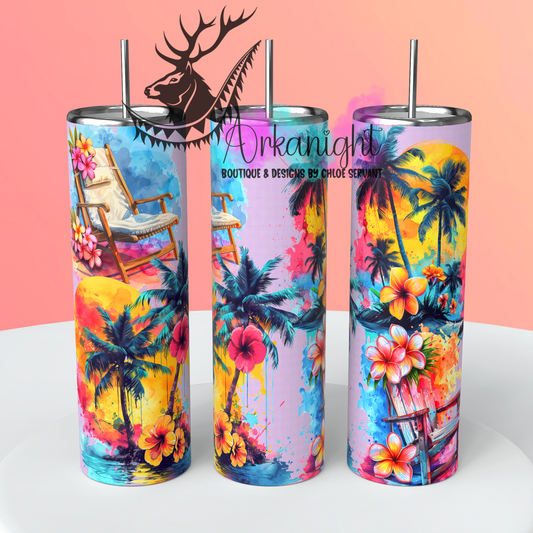 Gourde sur commande - Chair & plumeria