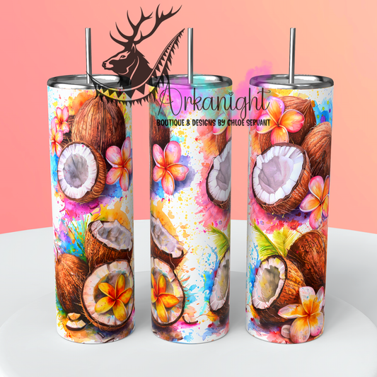 Gourde sur commande - Watercolor Coconut