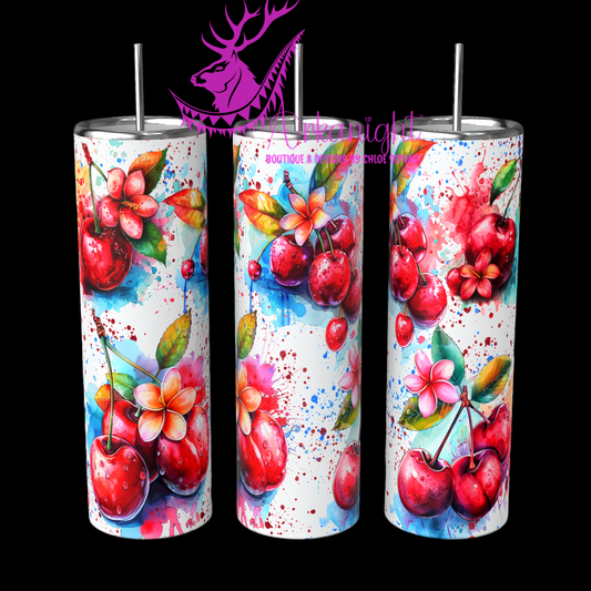 Gourde sur commande - Watercolor Cherry