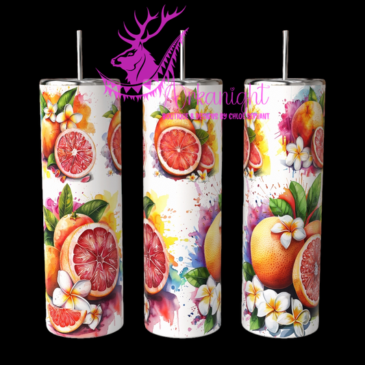 Gourde sur commande - Watercolor Pamplemousse