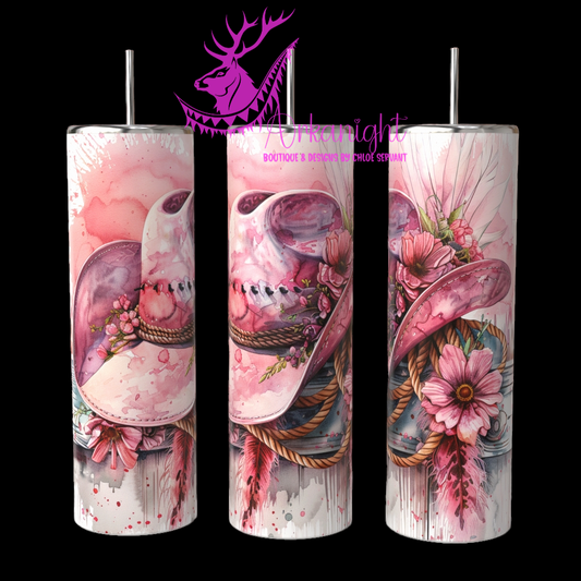 Numérique - Cowgirl Hat on a Fence - Pink