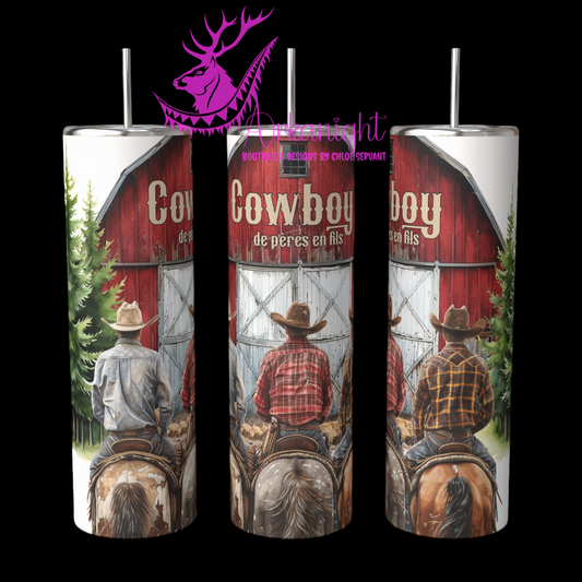 Gourde sur commande - Cowboy de pères en fils