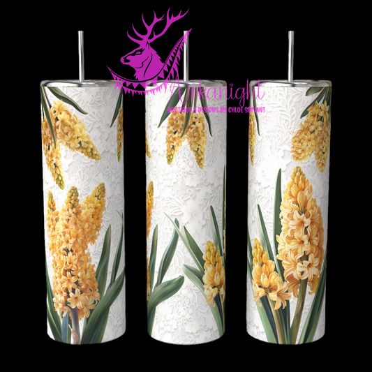 Gourde sur commande - Yellow Hyacinthe And Lace