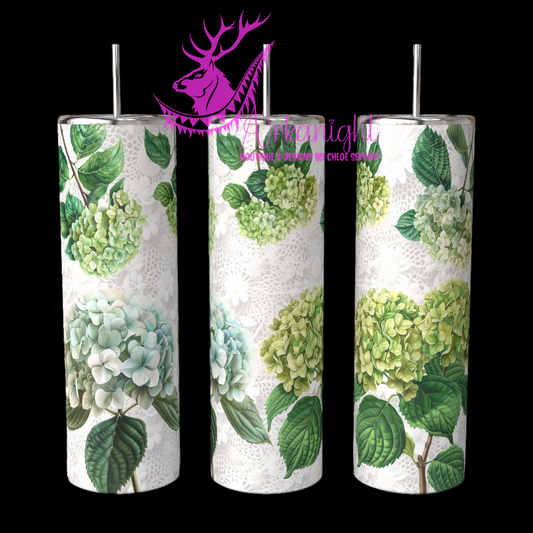 Gourde sur commande - Green Hydrangea And Lace