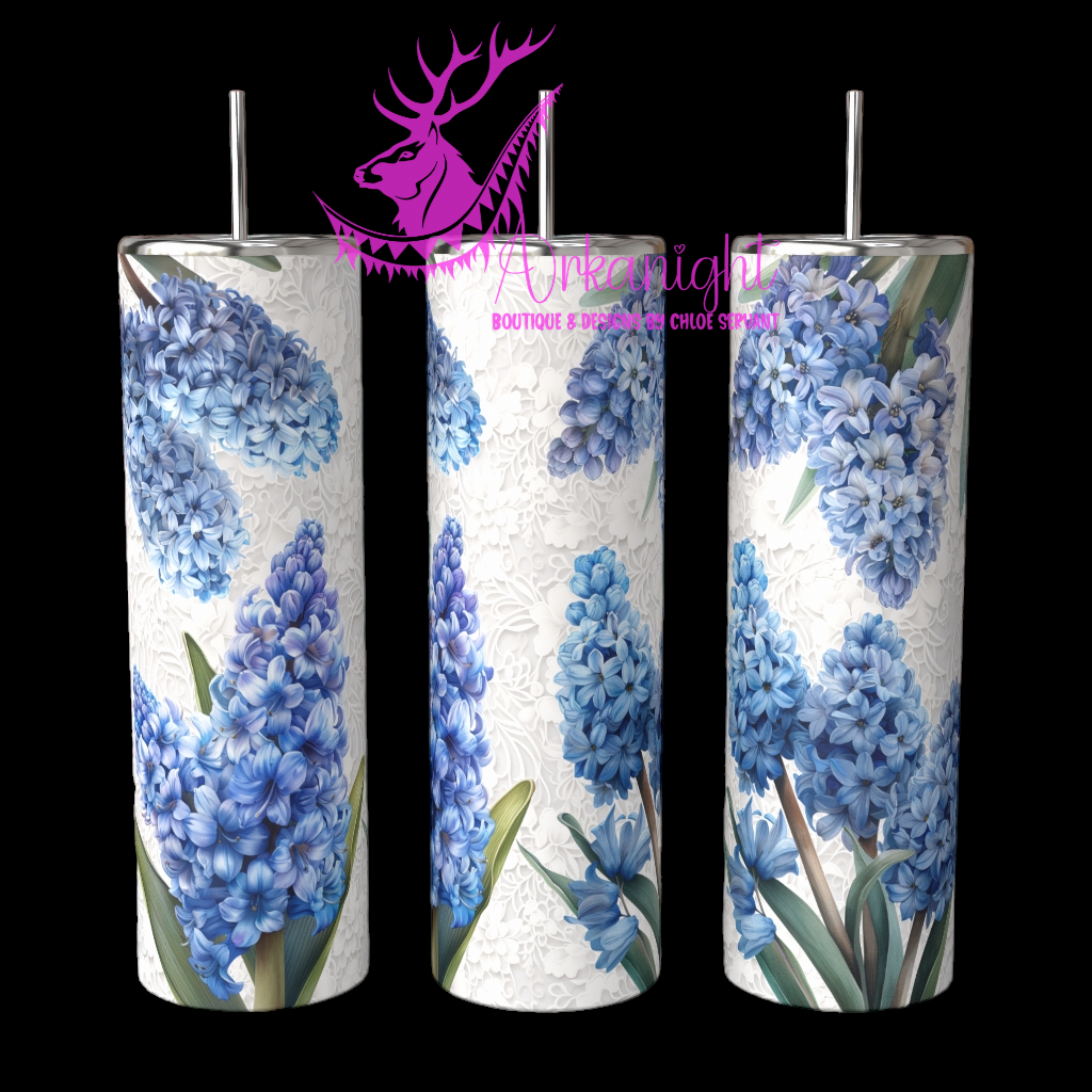 Gourde sur commande - Light Blue Hyacinthe And Lace
