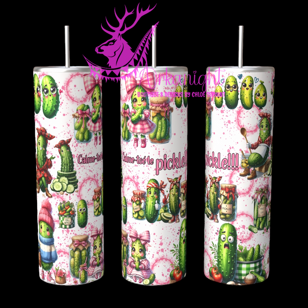 Gourde sur commande - Autumn 2024 - Calme-toé le Pickle - Rose