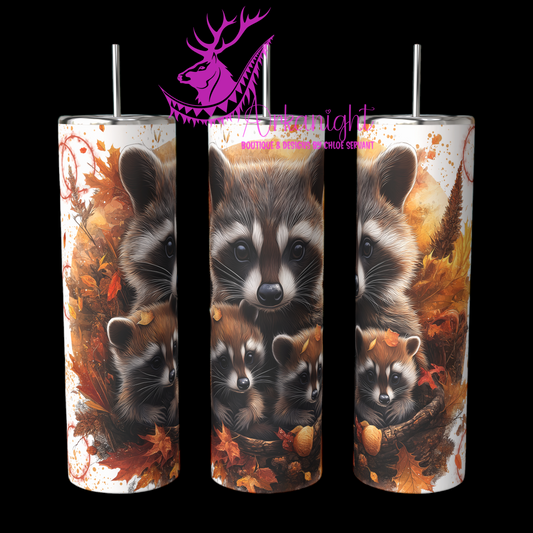 Gourde sur commande - Autumn 2024 - Family Racoon
