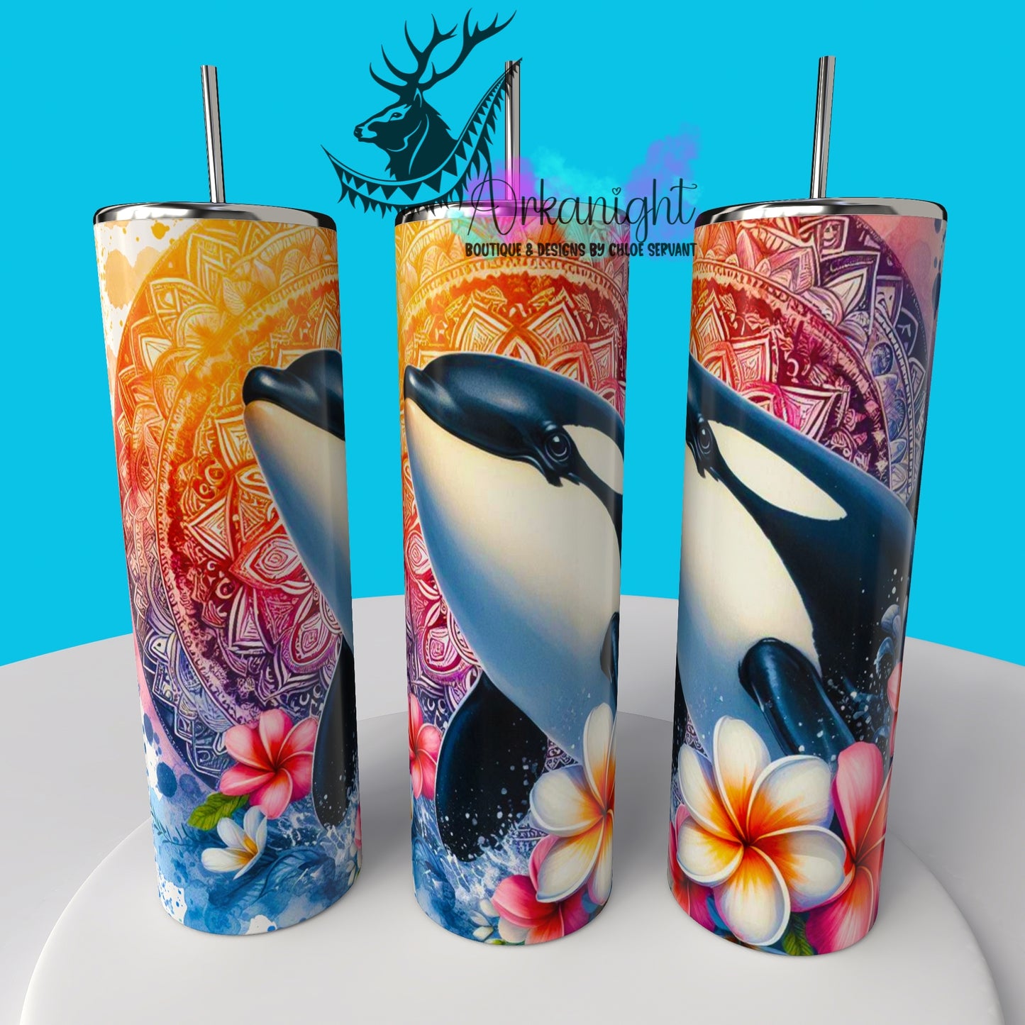 Gourde sur commande - Collection de la mer - Orca - 02