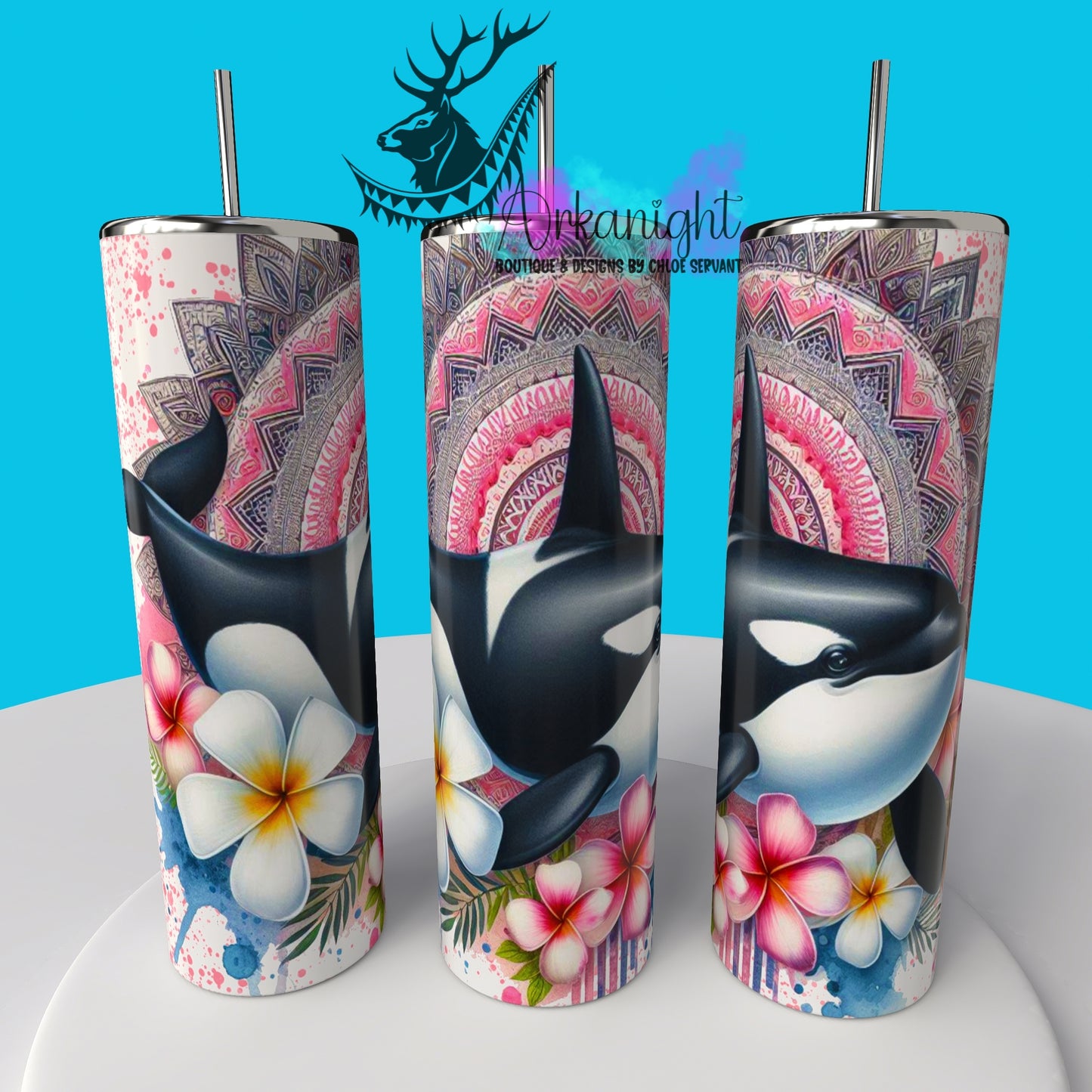 Gourde sur commande - Collection de la mer - Orca - 03