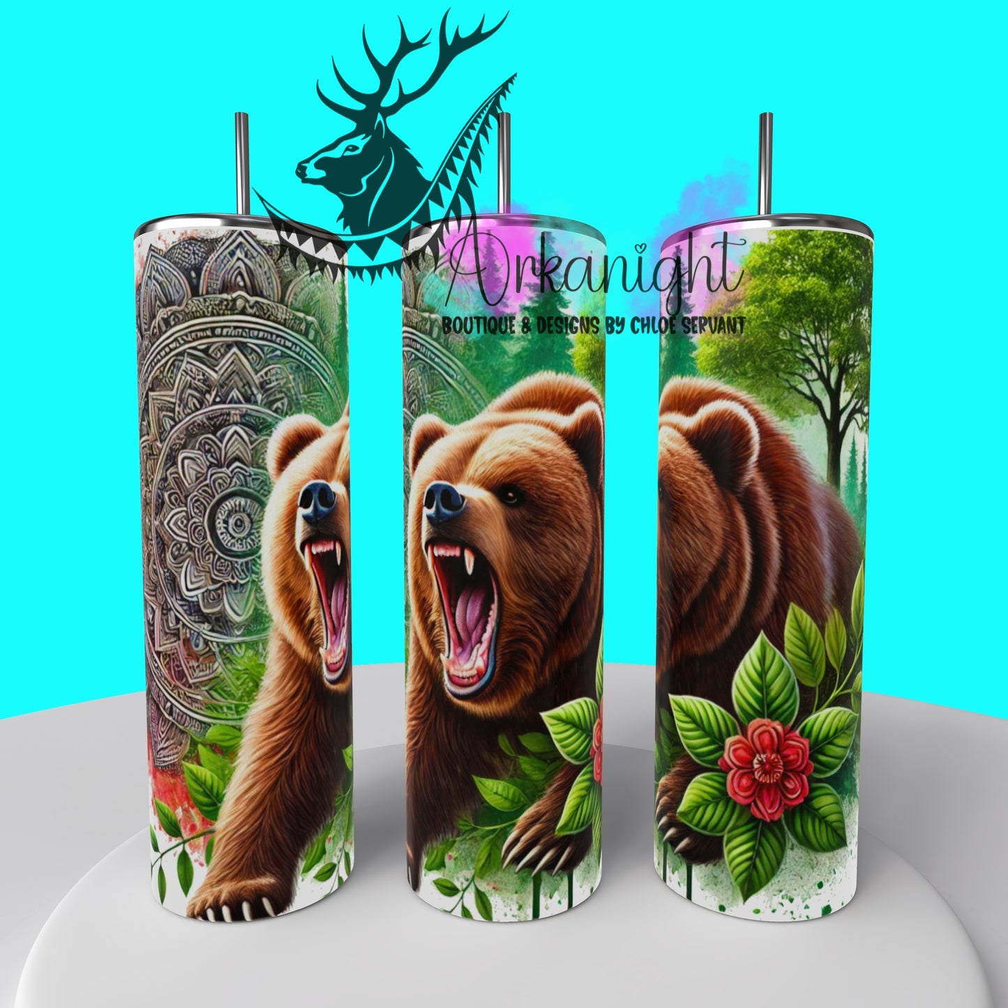 Numérique - Mandalas roaring bear 2025
