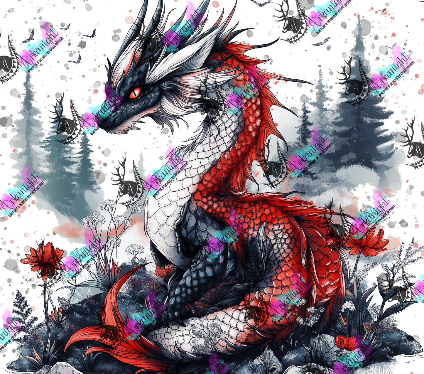 Numérique - Black  & Red Dragon