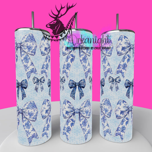 Gourde sur commande - Coquette Blue Bow