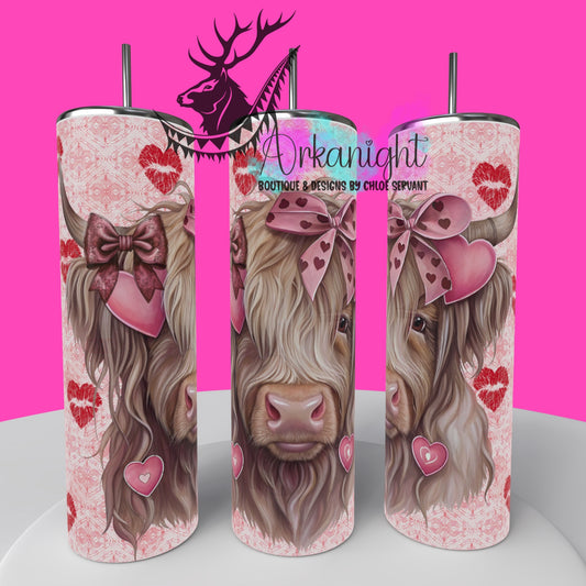 Gourde sur commande - Love Highland Cow