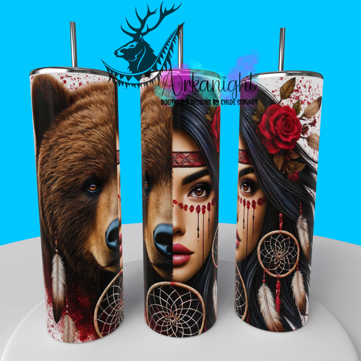 Numérique - Collection Animal Totem - Bear & Black Hair