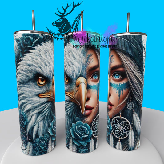 Gourde sur commande - Collection Animal Totem - Eagle & Blond Hair