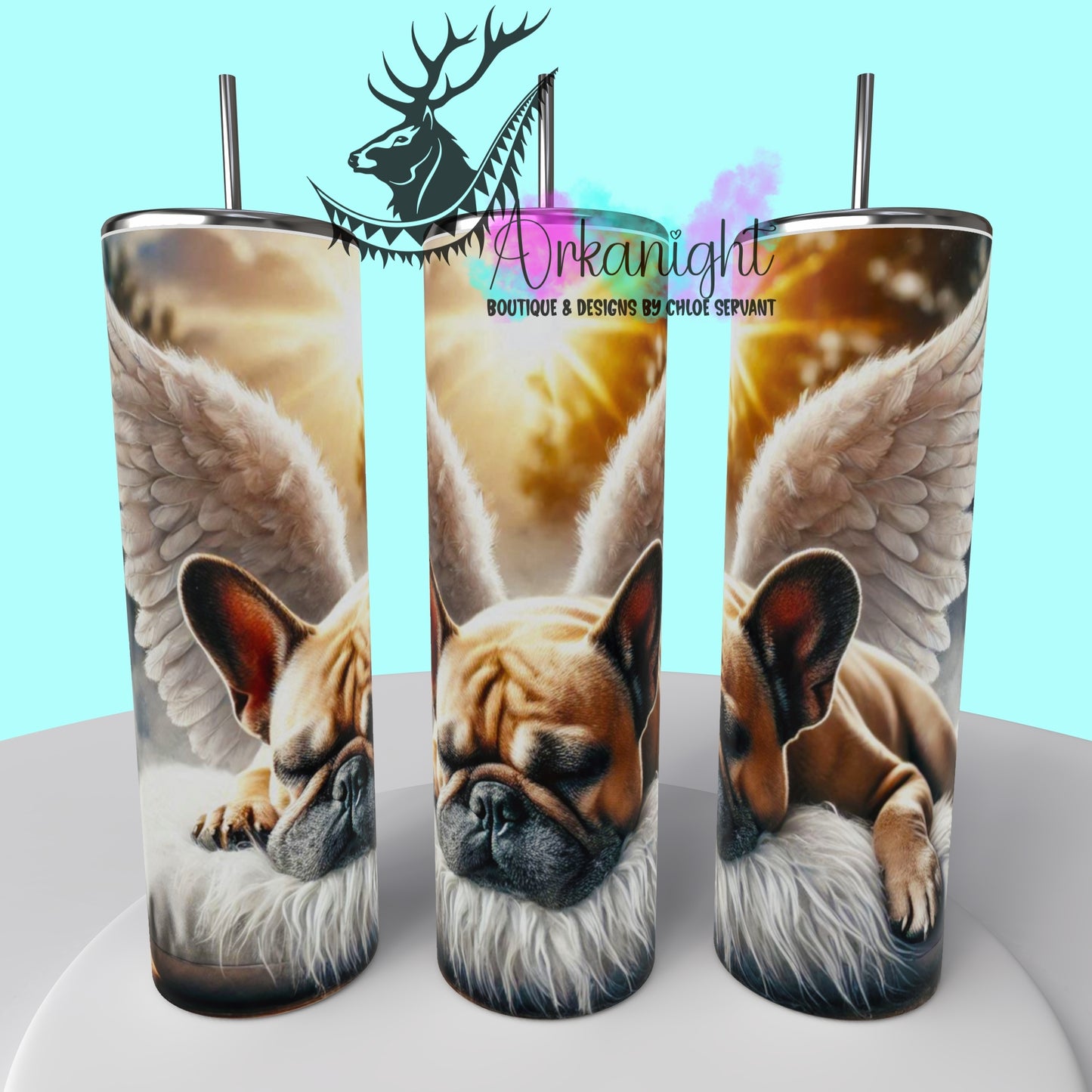 Gourde sur commande - Collection Mémoire Chien - French Bulldog - 02