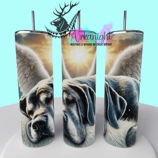 Gourde sur commande - Collection Mémoire Chien - Great Dane - Blue