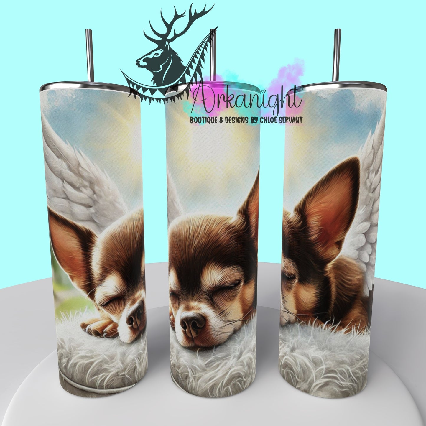 Gourde sur commande - Collection Mémoire Chien - Brown & Tan Chihuahua