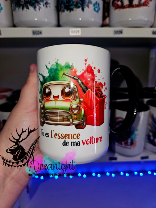 Tasse en céramique sur commande - Essence de ma voiture